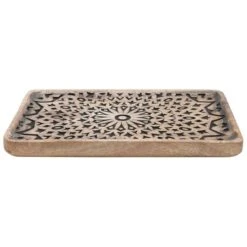 Hello Honey® Hand-Carved Mango Wood Tray