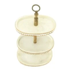 Hello Honey® 30.5" Decorative Oval 3-Tier Wood Tray With Handle 16 Hello Honey® 30.5" Decorative Oval 3-Tier Wood Tray With Handle -Michaels Decor Sale D320361S 5