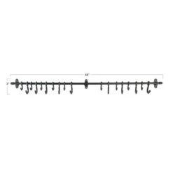 Hello Honey® 4ft. Decorative Forged Metal Wall Rod With 18 Hooks -Michaels Decor Sale D320379S 8