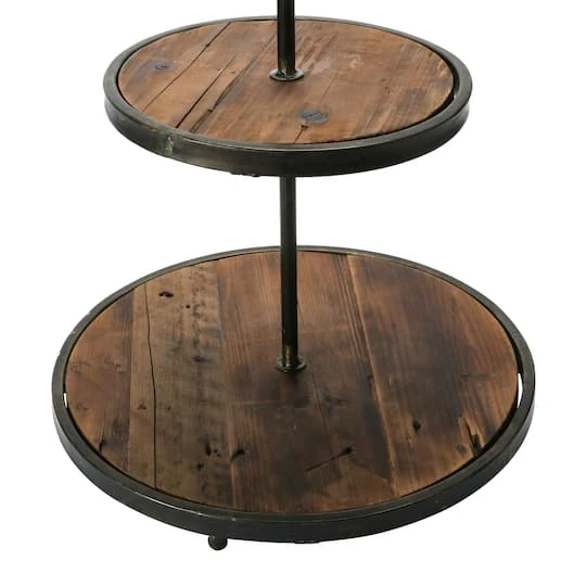 Hello Honey® Decorative Wood & Metal 2 Tier Tray 5 Hello Honey® Decorative Wood & Metal 2 Tier Tray - Image 3