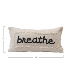 Hello Honey® Cream & Charcoal Embroidered Breathe Pillow -Michaels Decor Sale D321743S 4