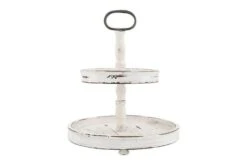 Hello Honey® 18.5" Distressed Cream Wood 2-Tier Tray -Michaels Decor Sale D321935S 20