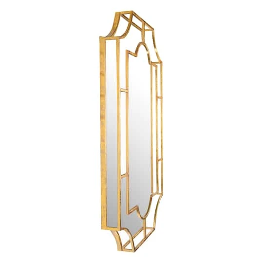 Hello Honey® 36" Vintage Metal Framed Wall Mirror Gold 6 Hello Honey® 36" Vintage Metal Framed Wall Mirror Gold - Image 4