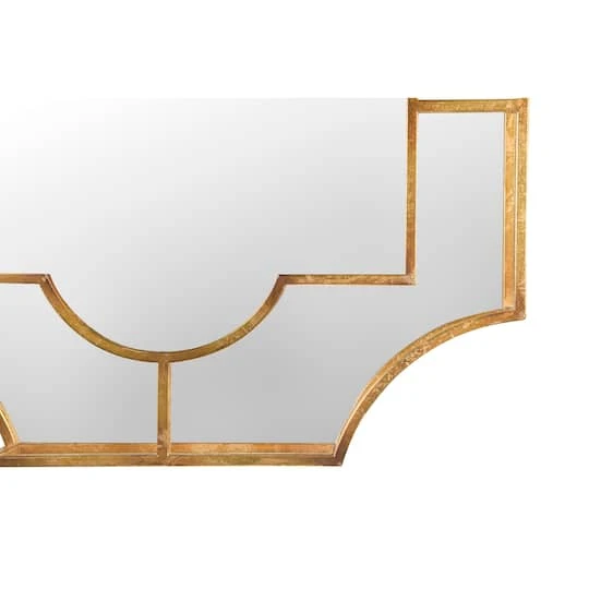 Hello Honey® 36" Vintage Metal Framed Wall Mirror Gold 7 Hello Honey® 36" Vintage Metal Framed Wall Mirror Gold - Image 5