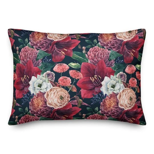 Jewel Bouquets Throw Pillow 4 Jewel Bouquets Throw Pillow - Image 2