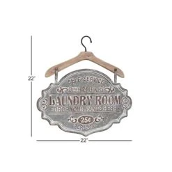 Gray Laundry Room Metal Farmhouse Sign Wall Decor -Michaels Decor Sale D352628S 6