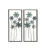 Blue & Gray Framed Floral Metal Wall Accent, 2ct. -Michaels Decor Sale D352705S 1