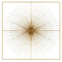 CosmoLiving By Cosmopolitan Gold Iron Modern Wall Décor