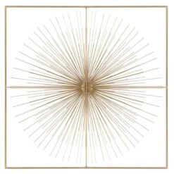 CosmoLiving By Cosmopolitan Gold Iron Modern Wall Décor -Michaels Decor Sale D352720S 4