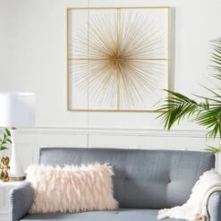 CosmoLiving By Cosmopolitan Gold Iron Modern Wall Décor -Michaels Decor Sale D352720S 7