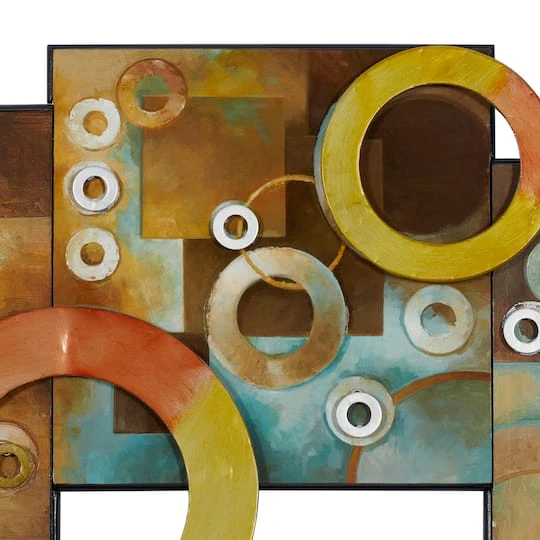36" Multicolor Geometric Abstract Art Wall Décor 6 36" Multicolor Geometric Abstract Art Wall Décor - Image 4