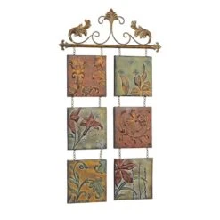 Brown Wrought Iron Traditional Floral Wall Decor -Michaels Decor Sale D352785S 2
