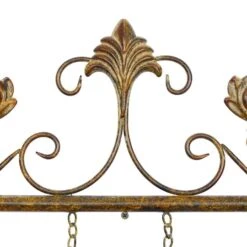 Brown Wrought Iron Traditional Floral Wall Decor -Michaels Decor Sale D352785S 4