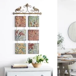 Brown Wrought Iron Traditional Floral Wall Decor -Michaels Decor Sale D352785S 9