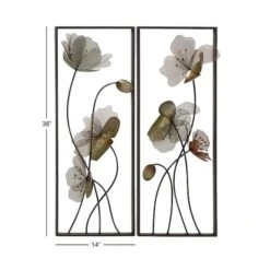 White Flower Black Tin Wall Art Set, 2ct. -Michaels Decor Sale D352810S 6