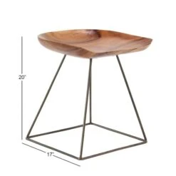 20" Brown Iron Rustic Stool -Michaels Decor Sale D359077S 5