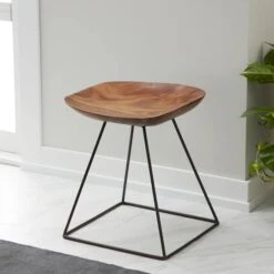20" Brown Iron Rustic Stool -Michaels Decor Sale D359077S 8