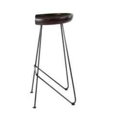 Brown Iron & Wood Rustic Stool -Michaels Decor Sale D359082S 3