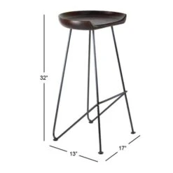 Brown Iron & Wood Rustic Stool -Michaels Decor Sale D359082S 7