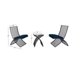 Black Metal Eclectic Outdoor Seating Set -Michaels Decor Sale D359340S 8