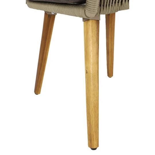 Light Brown Modern Outdoor Dining Chair Set 10 Light Brown Modern Outdoor Dining Chair Set - Image 8