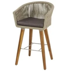 Gray Wood Modern Bar Stool