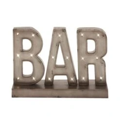 16'' Brown Tin Industrial BAR Sign