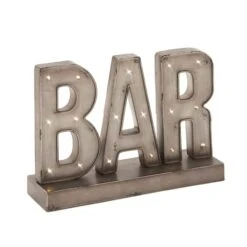 16'' Brown Tin Industrial BAR Sign -Michaels Decor Sale D359381S 2