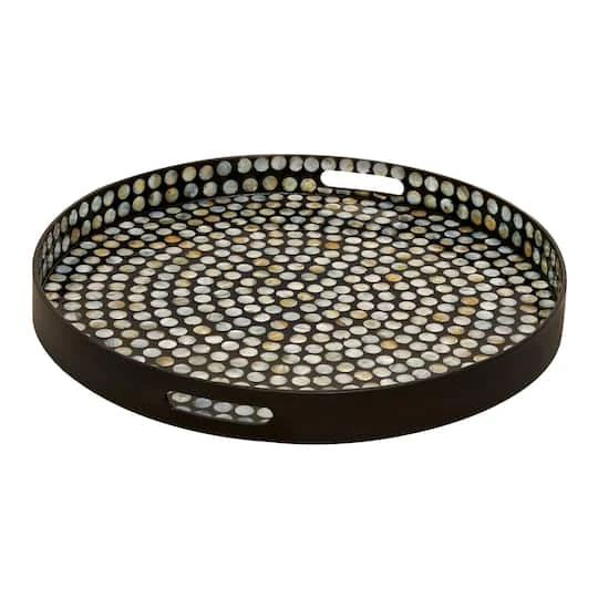24" Black Wood Coastal Tray 3 24" Black Wood Coastal Tray