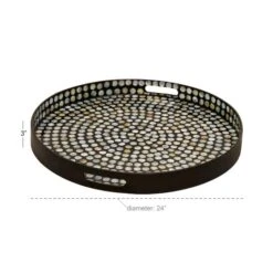 24" Black Wood Coastal Tray 10 24" Black Wood Coastal Tray -Michaels Decor Sale D361675S 4