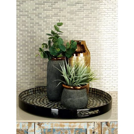 24" Black Wood Coastal Tray 7 24" Black Wood Coastal Tray - Image 5