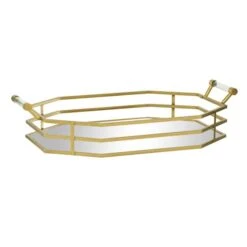 CosmoLiving By Cosmopolitan 27" Gold Metal Glam Tray 11 CosmoLiving By Cosmopolitan 27" Gold Metal Glam Tray -Michaels Decor Sale D361679S 2