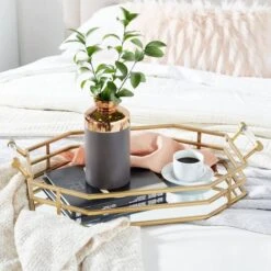 CosmoLiving By Cosmopolitan 27" Gold Metal Glam Tray 15 CosmoLiving By Cosmopolitan 27" Gold Metal Glam Tray -Michaels Decor Sale D361679S 6