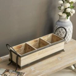 22" Brown Wood Farmhouse Tray -Michaels Decor Sale D361684S 8