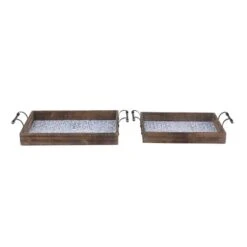 Natural Brown Wood Farmhouse Tray Set -Michaels Decor Sale D361687S 1 1