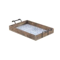 Natural Brown Wood Farmhouse Tray Set -Michaels Decor Sale D361687S 2