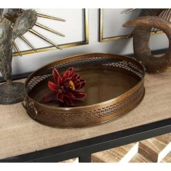 Brown Metal Traditional Tray Set 20 Brown Metal Traditional Tray Set -Michaels Decor Sale D361697S 9