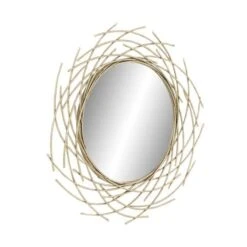 CosmoLiving By Cosmopolitan 39" Gold Glam Metal Wall Mirror -Michaels Decor Sale D362122S 2
