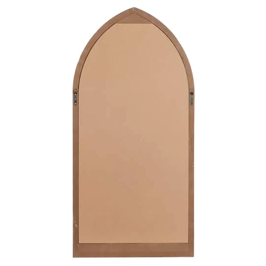 35" Brown Vintage Wood Wall Mirror 9 35" Brown Vintage Wood Wall Mirror - Image 7