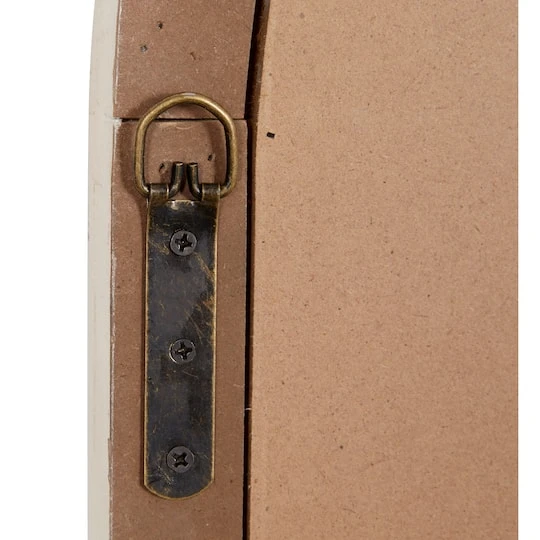 35" Brown Vintage Wood Wall Mirror 10 35" Brown Vintage Wood Wall Mirror - Image 8