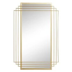 CosmoLiving By Cosmopolitan Gold Glam Metal Wall Mirror