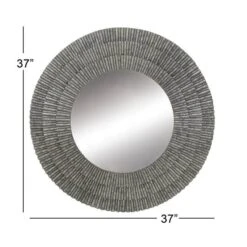 37'' Gray Farmhouse Metal Wall Mirror 14 37'' Gray Farmhouse Metal Wall Mirror -Michaels Decor Sale D362180S 5