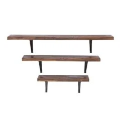 Brown Wood Industrial Wall Shelf Set -Michaels Decor Sale D364346S 1 1