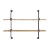 37" Brown Wood Industrial Wall Shelf -Michaels Decor Sale D364352S 1