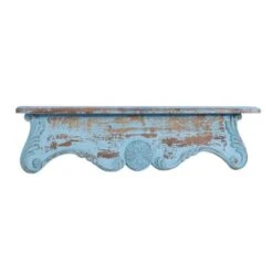 32" Blue Wood Rustic Wall Shelf -Michaels Decor Sale D364357S 2