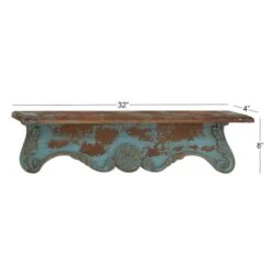 32" Blue Wood Rustic Wall Shelf -Michaels Decor Sale D364357S 7