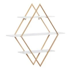 20" Gold Wood Glam Wall Shelf Set -Michaels Decor Sale D364373S 2