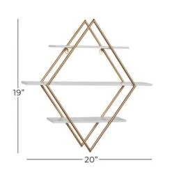 20" Gold Wood Glam Wall Shelf Set -Michaels Decor Sale D364373S 6