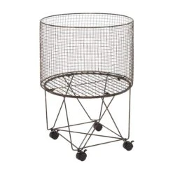 Bronze Farmhouse Metal Storage Cart