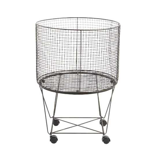 Bronze Farmhouse Metal Storage Cart 5 Bronze Farmhouse Metal Storage Cart - Image 3